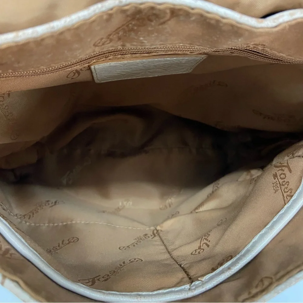 FOSSIL Women's Crossbody Handbag Purse Bone Distressed Boho Capsule Granola Girl